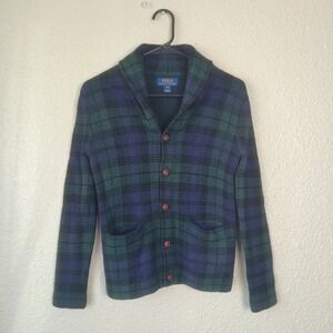 Vtg Polo Ralph Lauren cardigan sweater 100% merino wool, for children sz M 10/12